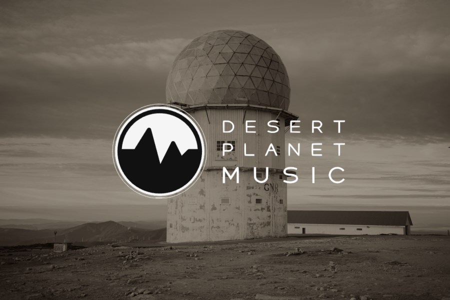Image of radar silo with Desert Planet Music logo overlaid.